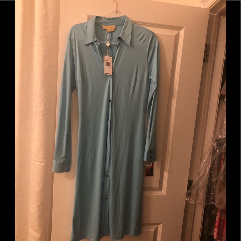 The real Michael Kors! Silk dress ocean blue!